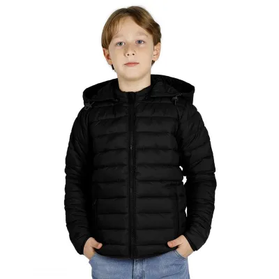 LIBERTY JACKET KID, dečja jakna sa kapuljačom, crna
