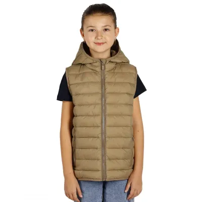LIBERTY HOOD VEST KID, dečji prsluk sa kapuljačom, svetlo braon