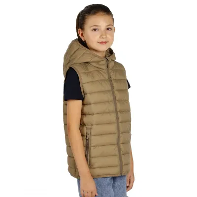 LIBERTY HOOD VEST KID, dečji prsluk sa kapuljačom, svetlo braon