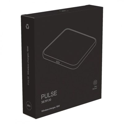 PULSE, bežični punjač, 15w, crni