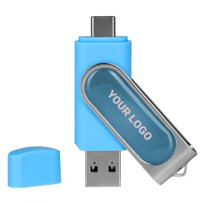 SMART C STICKER, usb flash memorija, svetlo plavi, 128GB