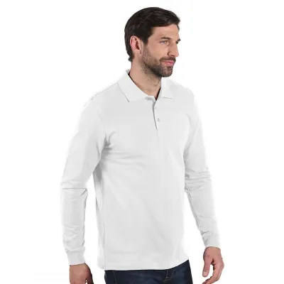 AZZURRO II LSL, pamučna polo majica dugih rukava, 180 g/m2, bela