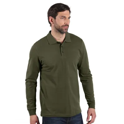 AZZURRO II LSL, pamučna polo majica dugih rukava, 180 g/m2, maslinasta