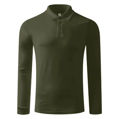 AZZURRO II LSL, pamučna polo majica dugih rukava, 180 g/m2, maslinasta