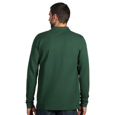 AZZURRO II LSL, pamučna polo majica dugih rukava, 180 g/m2, tamno zelena