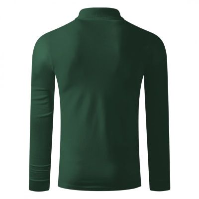 AZZURRO II LSL, pamučna polo majica dugih rukava, 180 g/m2, tamno zelena
