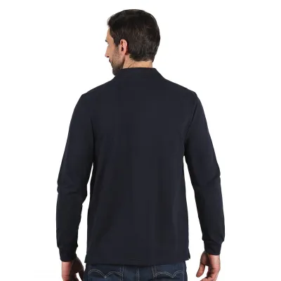 AZZURRO II LSL, pamučna polo majica dugih rukava, 180 g/m2, plava