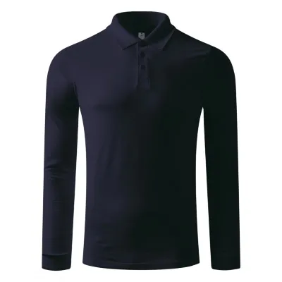 AZZURRO II LSL, pamučna polo majica dugih rukava, 180 g/m2, plava