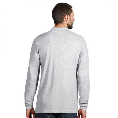 AZZURRO II LSL, pamučna polo majica dugih rukava, 180 g/m2, pepeljasta