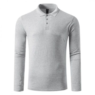 AZZURRO II LSL, pamučna polo majica dugih rukava, 180 g/m2, pepeljasta