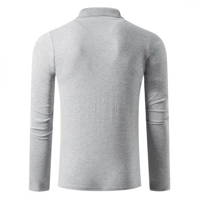 AZZURRO II LSL, pamučna polo majica dugih rukava, 180 g/m2, pepeljasta