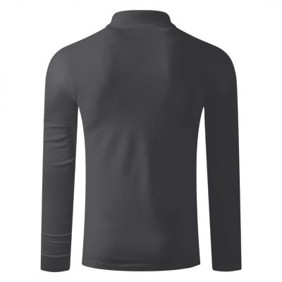 AZZURRO II LSL, pamučna polo majica dugih rukava, 180 g/m2, tamno siva