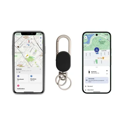 Keyfinder Dual keychain with worldwide locating