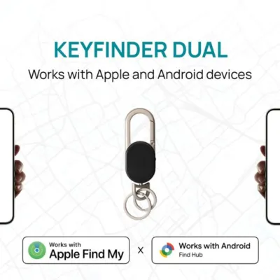 Keyfinder Dual keychain with worldwide locating