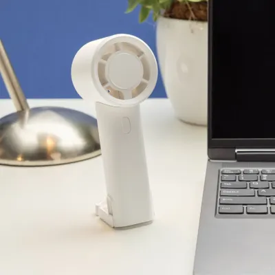 Twist RCS recycled plastic re-chargeable portable fan