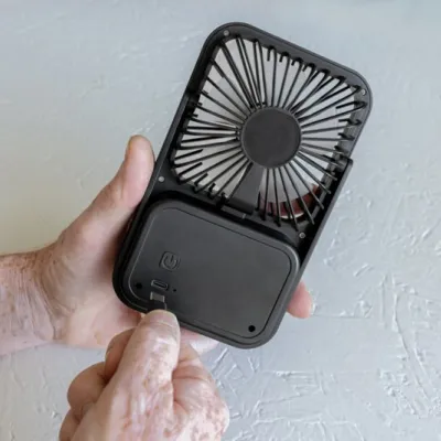 Aervina RCS recycled plastic re-chargeable desk fan