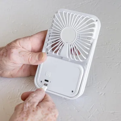 Aervina RCS recycled plastic re-chargeable desk fan