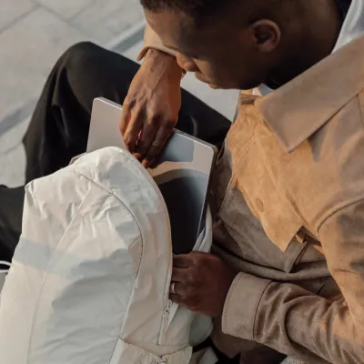 KENTO URBAN RCS recycled nylon 15.6 inch Backpack with front