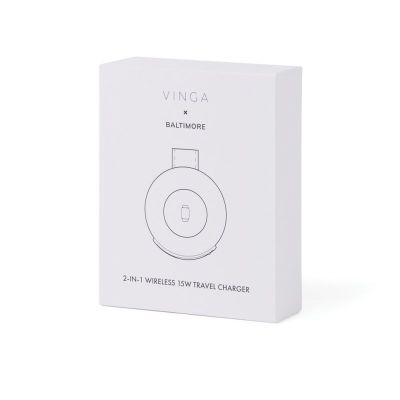 VINGA Baltimore RCS 2-in-1 Wireless 15W Travel Charger
