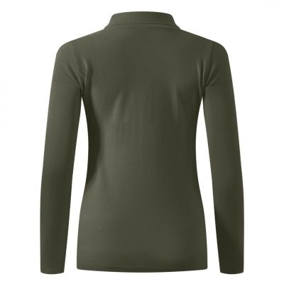 SUNNY LSL, ženska pamučna polo majica dugih rukava, 180 g/m2, maslinasta