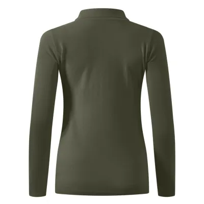SUNNY LSL, ženska pamučna polo majica dugih rukava, 180 g/m2, maslinasta