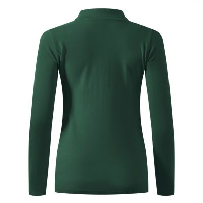 SUNNY LSL, ženska pamučna polo majica dugih rukava, 180 g/m2, tamno zelena