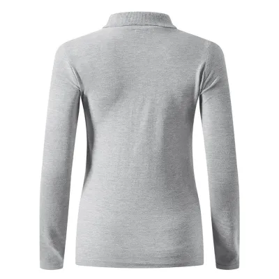 SUNNY LSL, ženska pamučna polo majica dugih rukava, 180 g/m2, pepeljasta