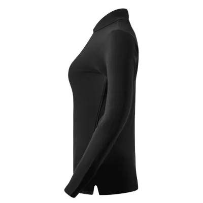 SUNNY LSL, ženska pamučna polo majica dugih rukava, 180 g/m2, crna