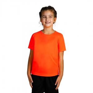 RECORD KIDS, dečja sportska majica sa raglan rukavima, 130 g/m2, neon narandžasta