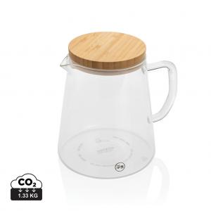 Ukiyo borosilicate glass carafe with bamboo lid 1.2L