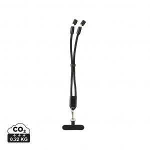 LoopAmp RCS RPET adjustable phone wrist strap 60W cable