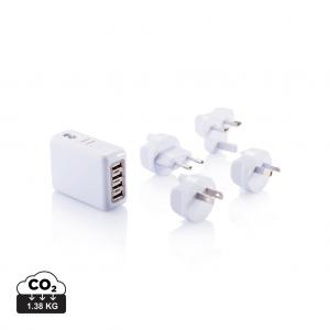 Travel plug with 4 USB ports