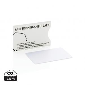 Anti-skimming RFID shield card with active jamming chip